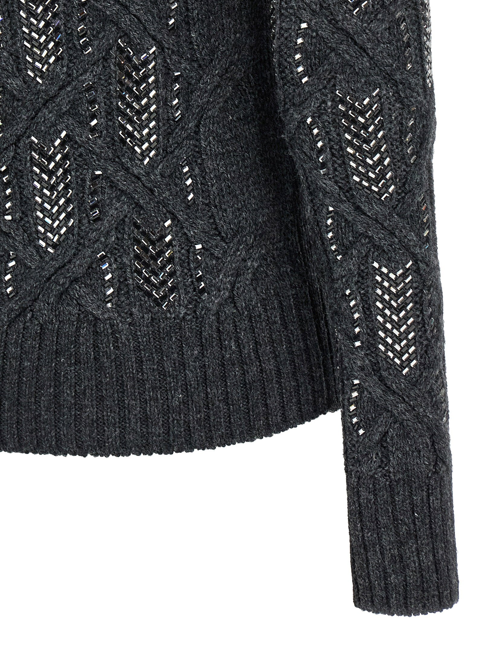 Ermanno Scervino Women's Crystal Braid Sweater