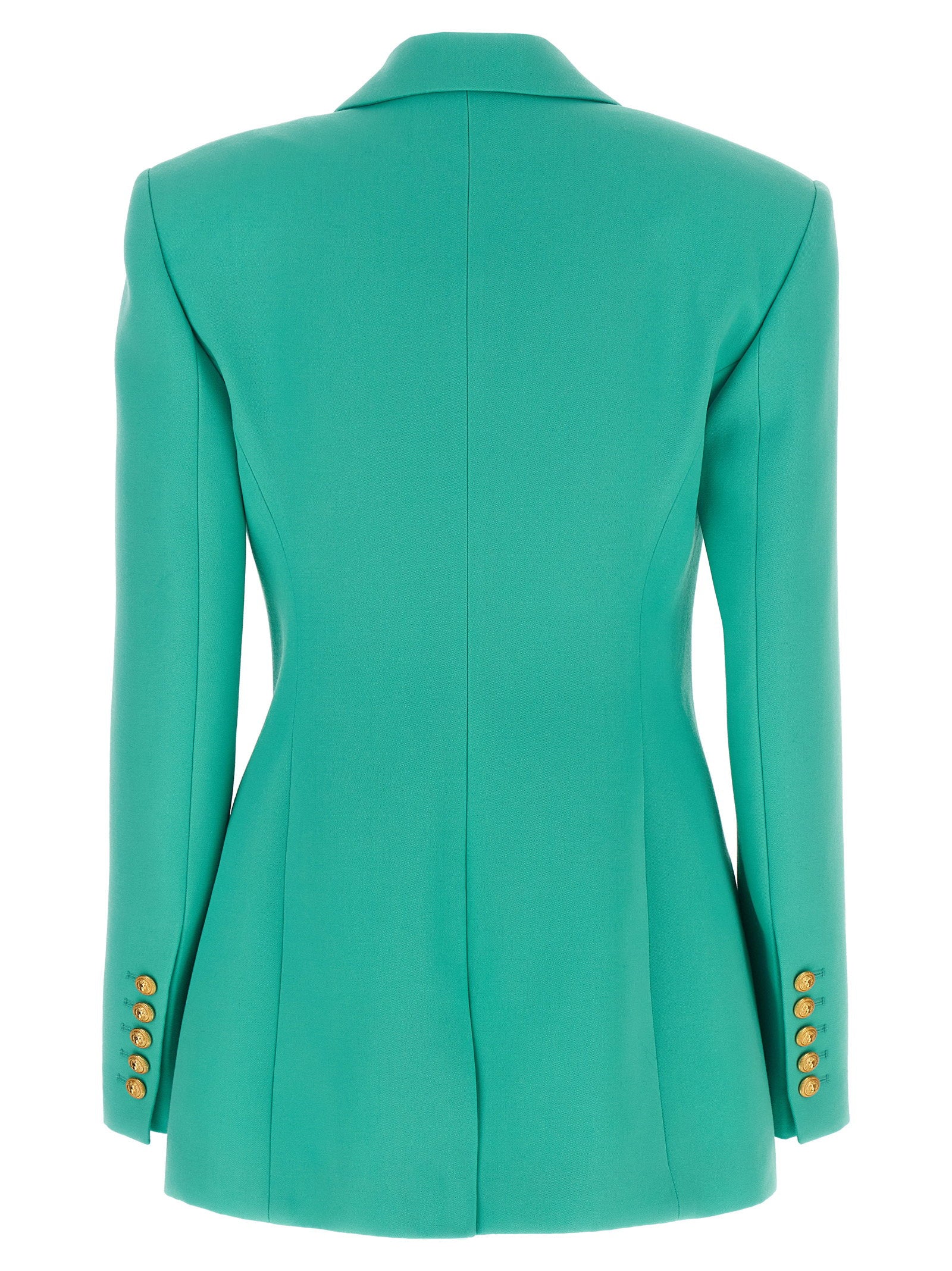 Balmain Women's Logo Button Double-Breasted Blazer