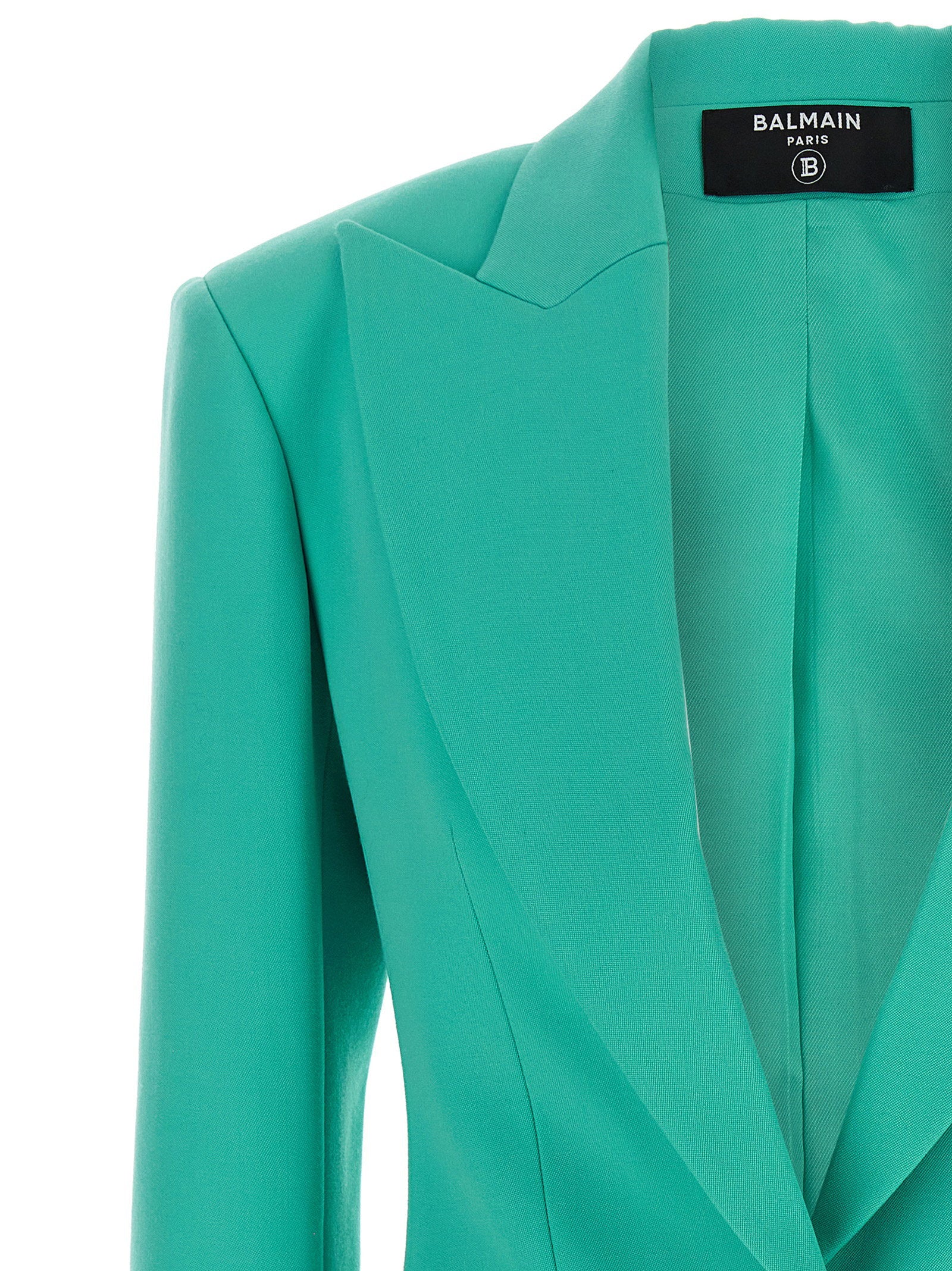 Balmain Women's Logo Button Double-Breasted Blazer