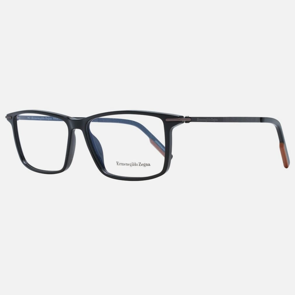 Ermenegildo Zegna Black Plastic Glasses Men's (Frames)