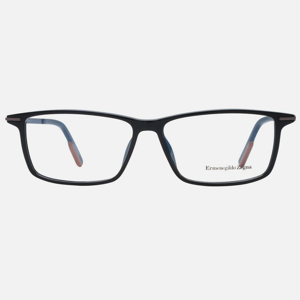 Ermenegildo Zegna Black Plastic Glasses Men's (Frames)