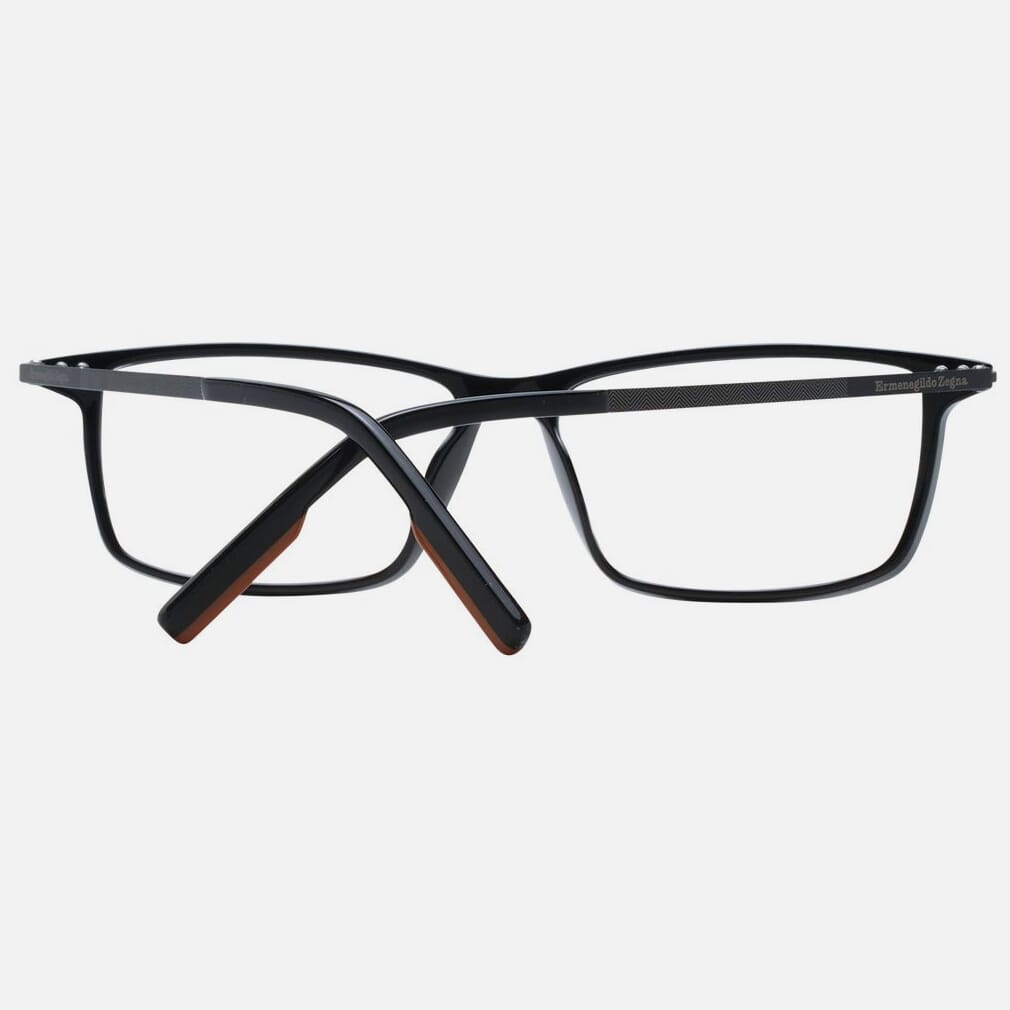 Ermenegildo Zegna Black Plastic Glasses Men's (Frames)