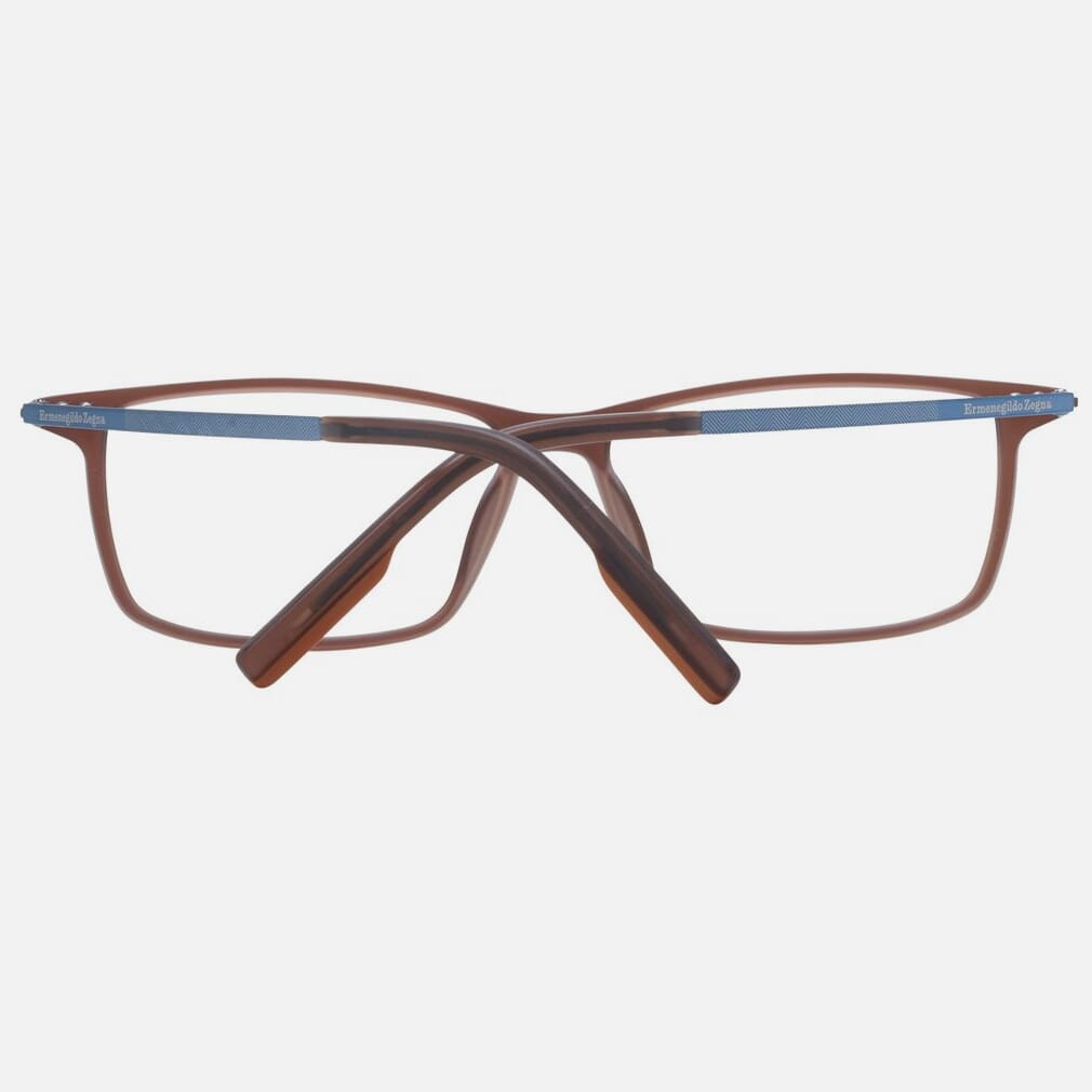 Ermenegildo Zegna Brown Plastic Glasses Men's (Frames)