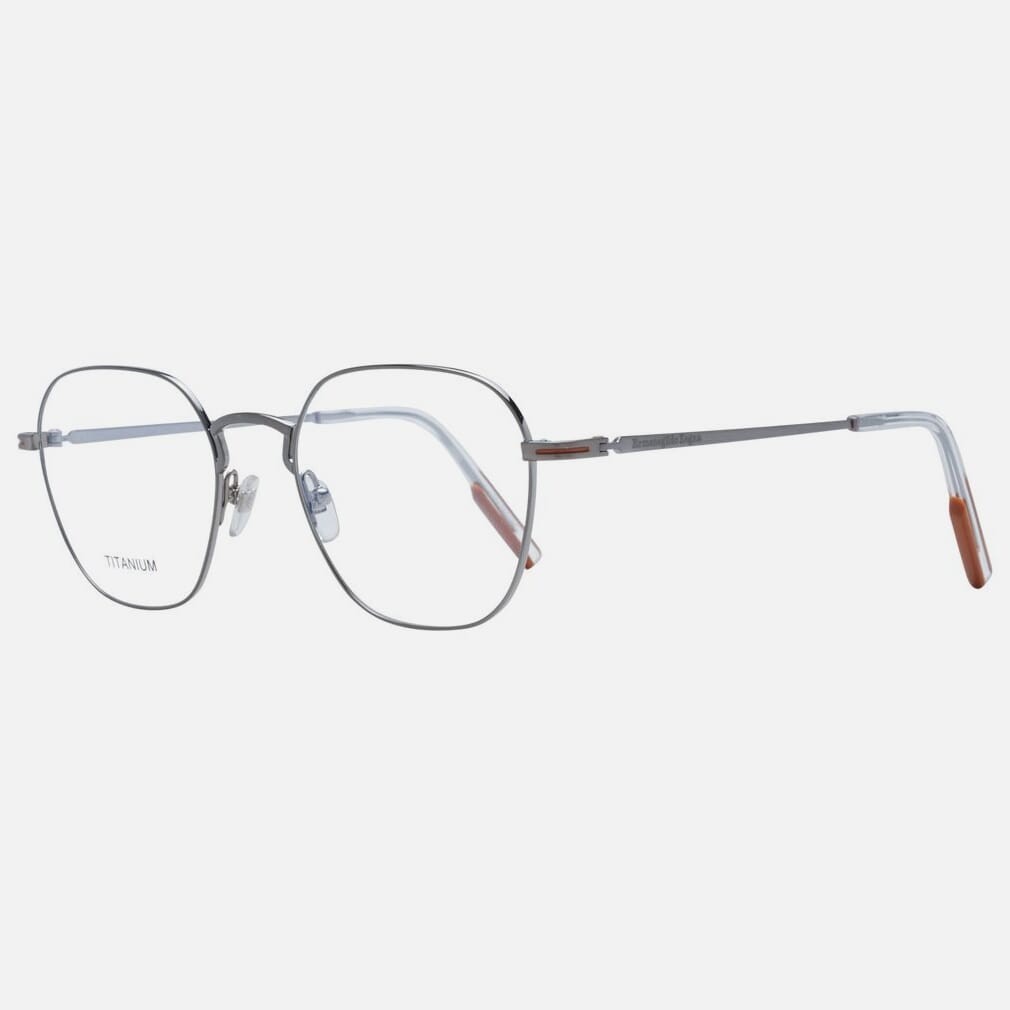 Ermenegildo Zegna Gray Titanium Glasses Men's (Frames)