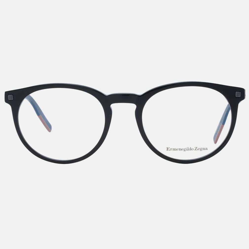 Ermenegildo Zegna Black Plastic Glasses Men's (Frames)