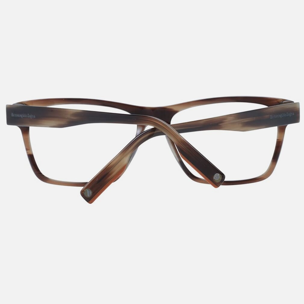Ermenegildo Zegna Brown Plastic Glasses Men's (Frames)