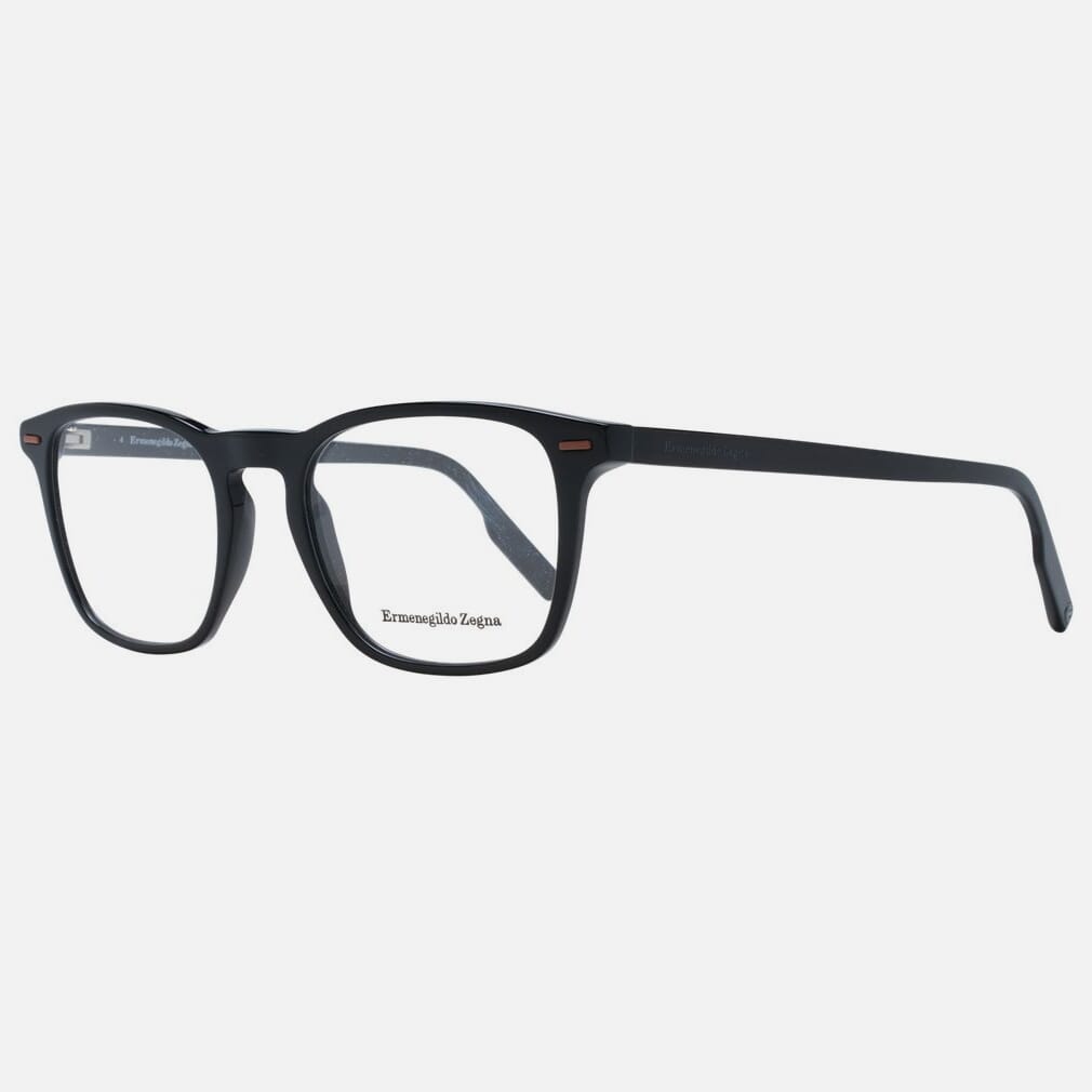 Ermenegildo Zegna Black Plastic Glasses Men's (Frames)