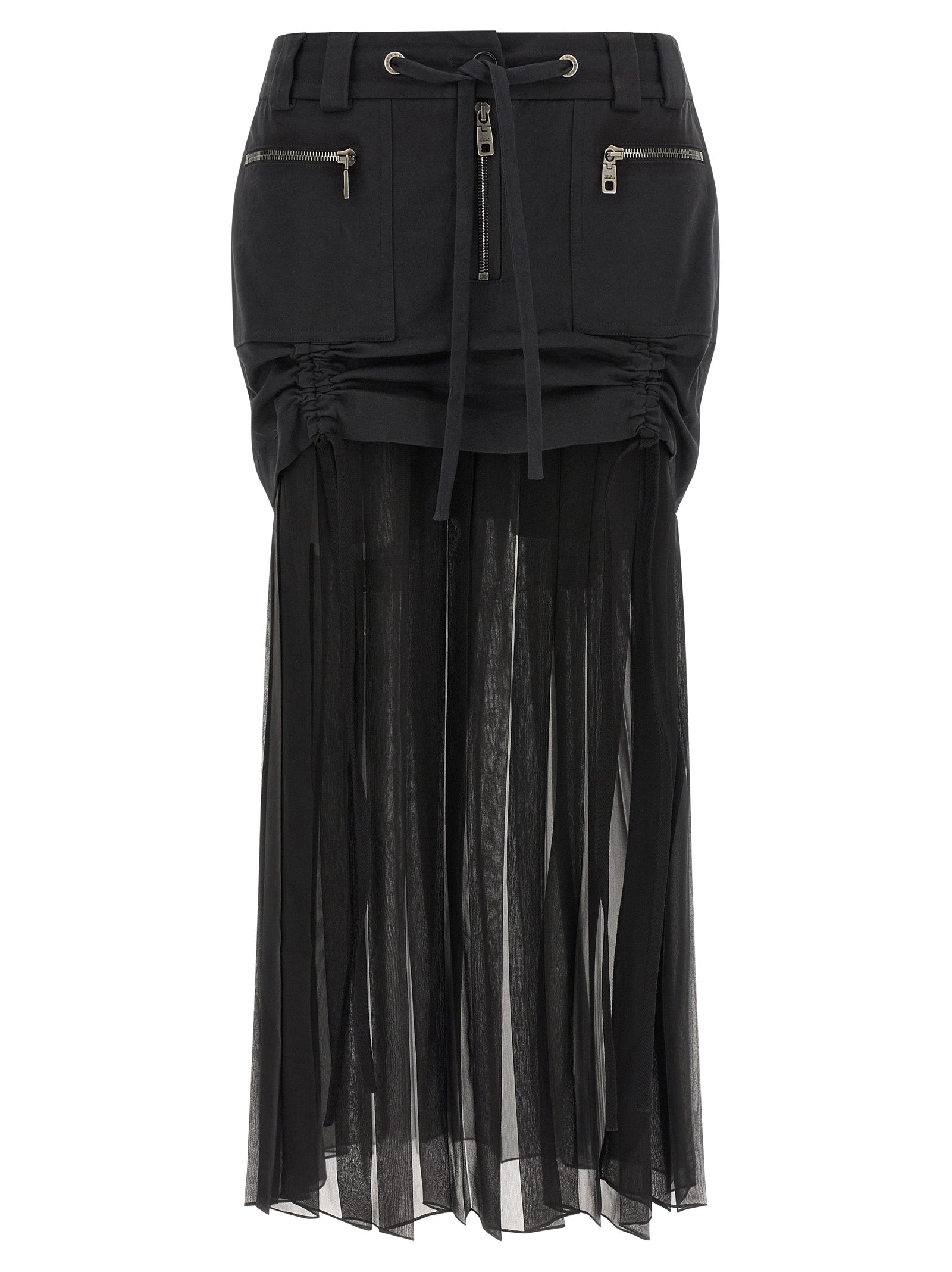 Dolce & Gabbana Women's Twill And Chiffon Skirt