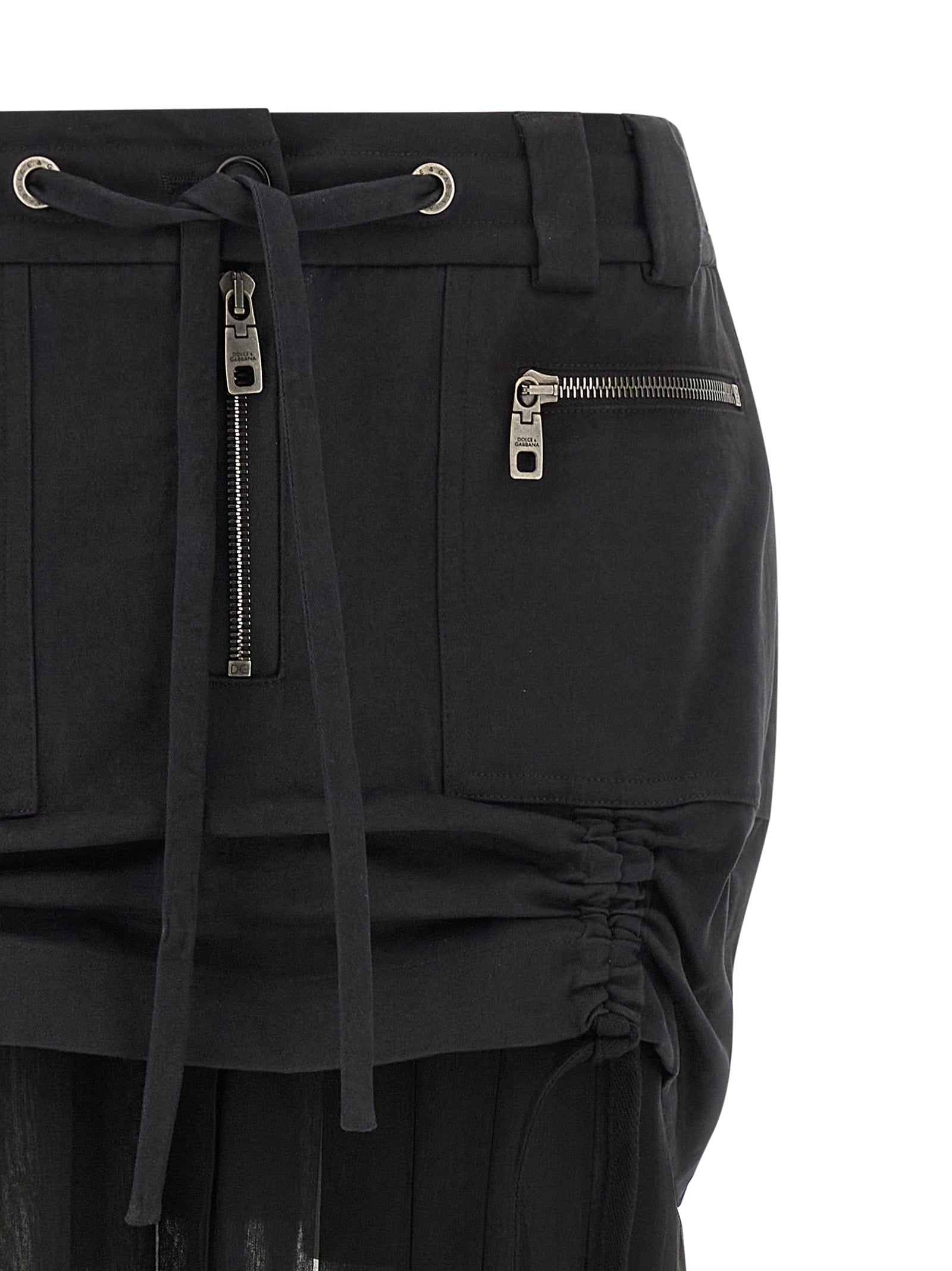Dolce & Gabbana Women's Twill And Chiffon Skirt