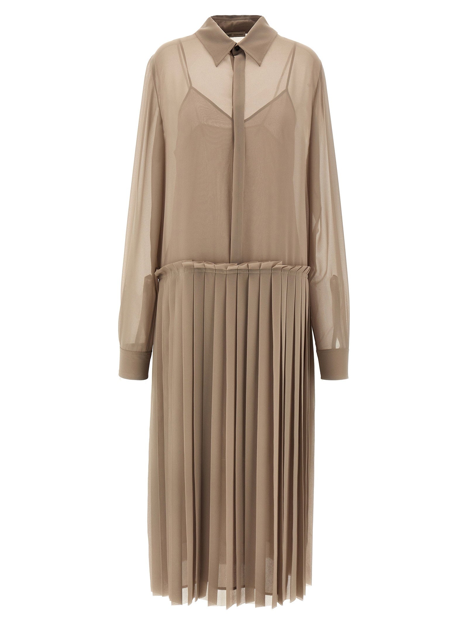 Ami Paris Women's Pleated Midi Dress