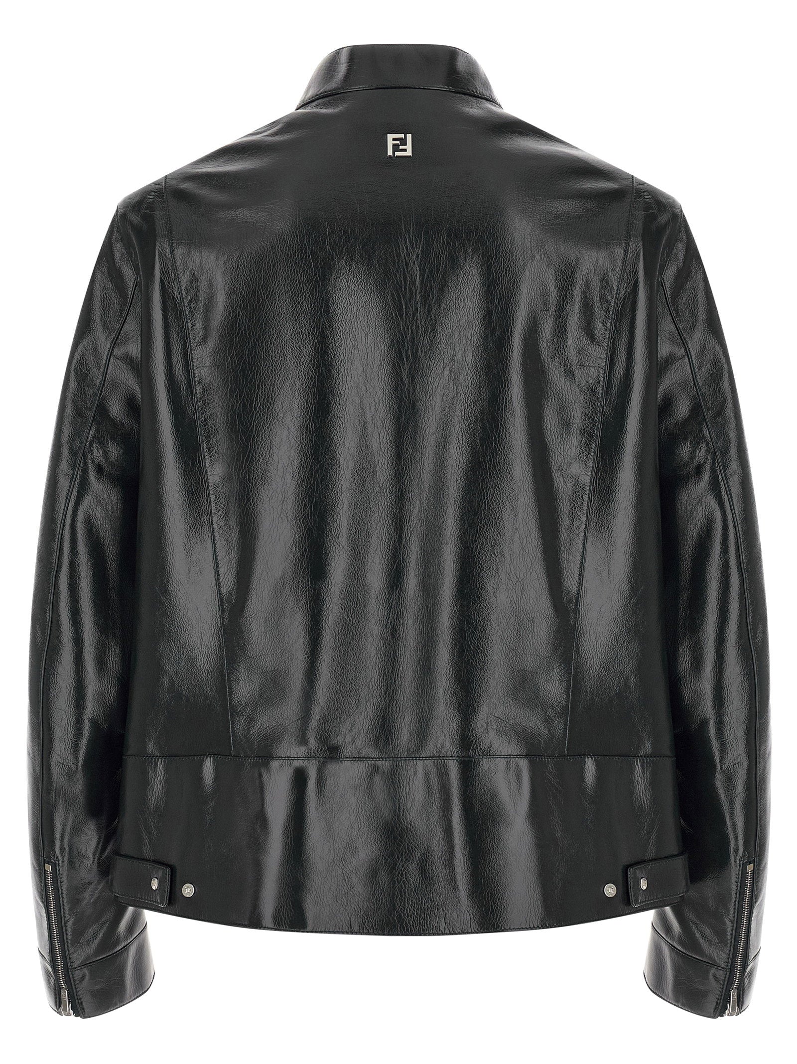 Fendi Men's Lacquered Leather Blouson