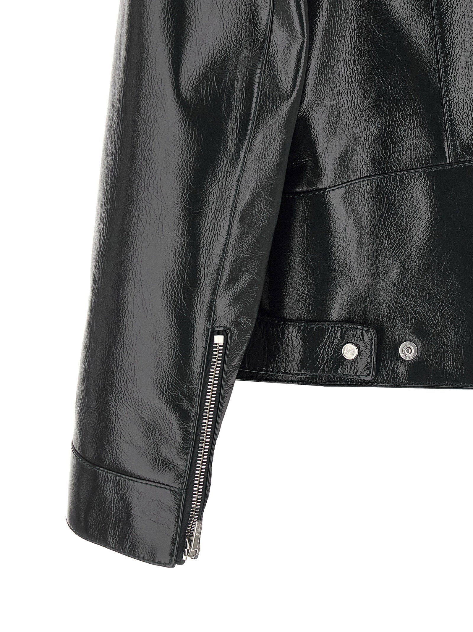 Fendi Men's Lacquered Leather Blouson