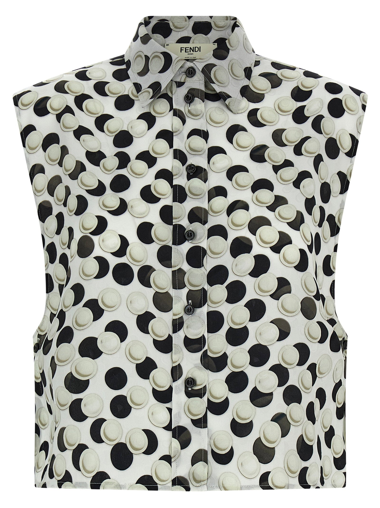 Fendi Women's Polka Dot Crop Top
