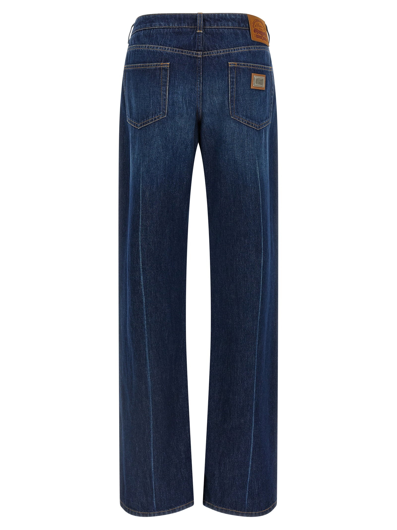 Dolce & Gabbana Women's Stretched Pleated Trompe Loeil Jeans