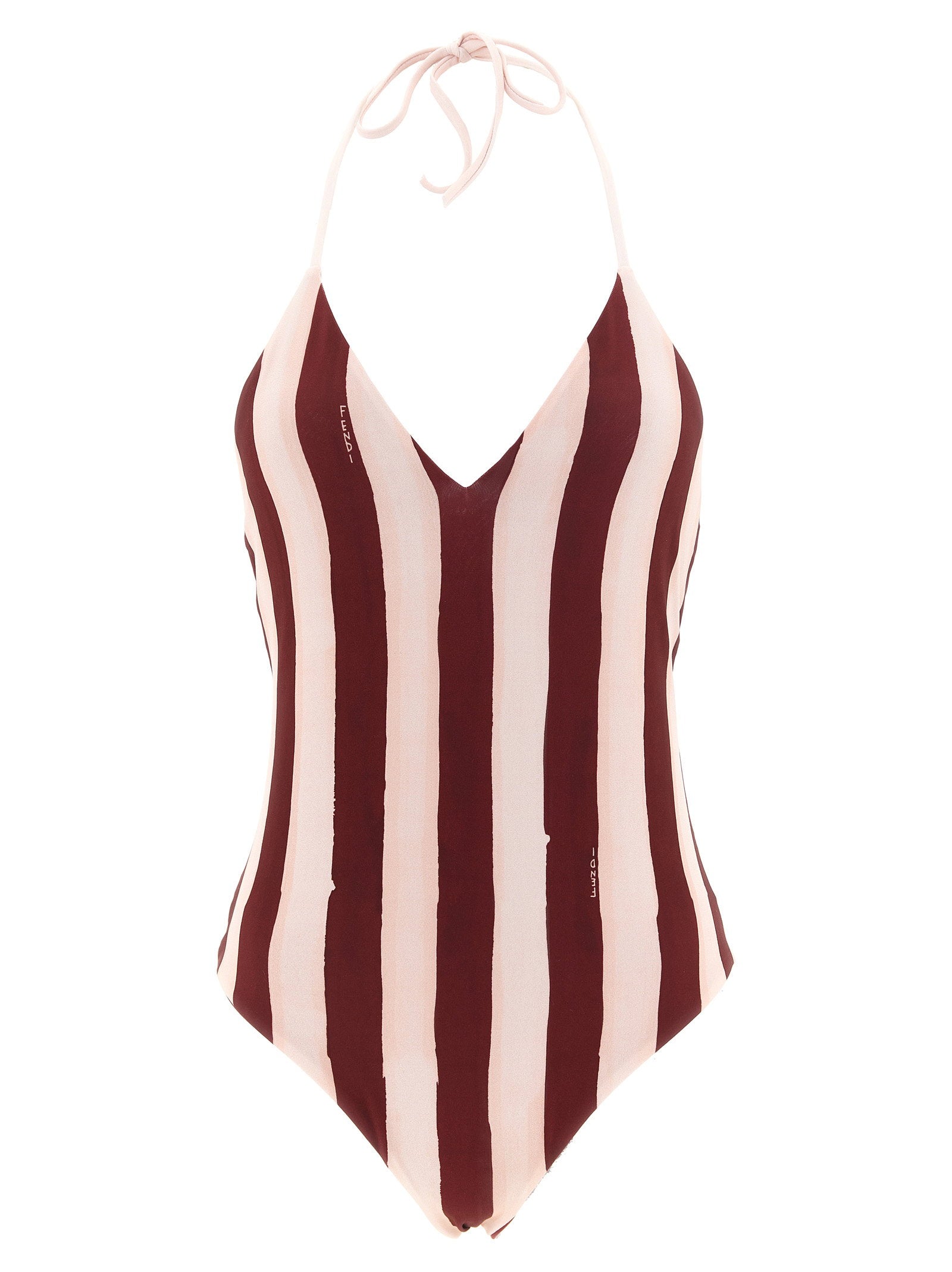 Fendi Women's Pequin One-Piece Swimsuit