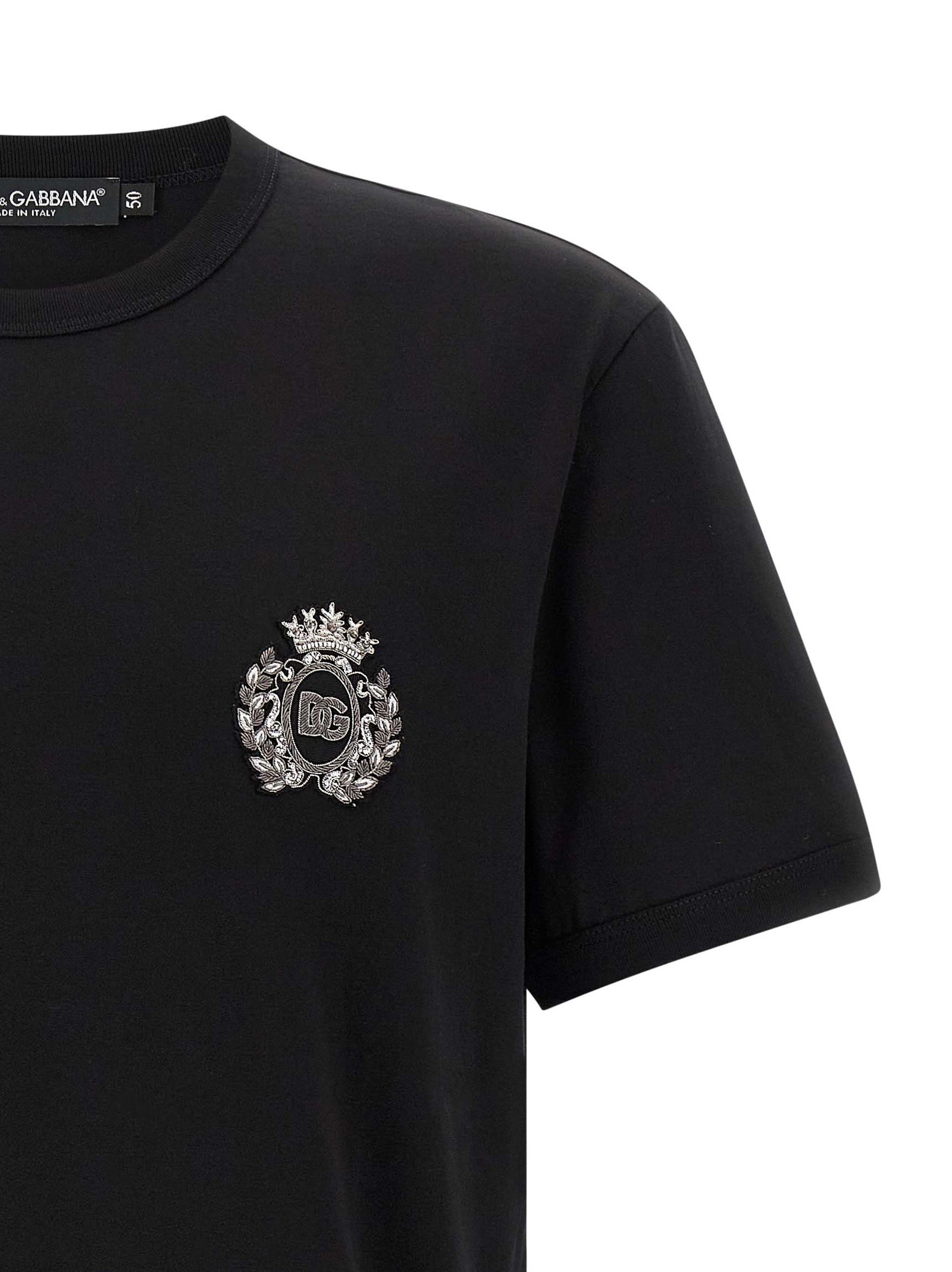 Dolce & Gabbana Men's Heraldic Patch T-Shirt