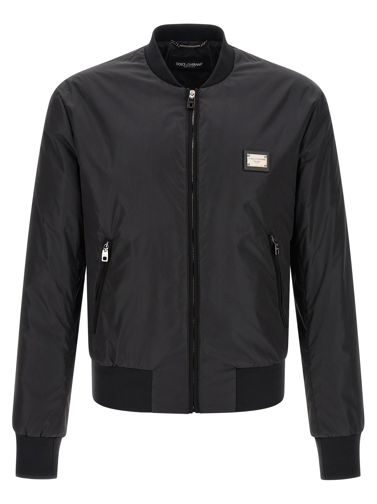 Dolce & Gabbana Men's Logo Plaque Bomber Jacket