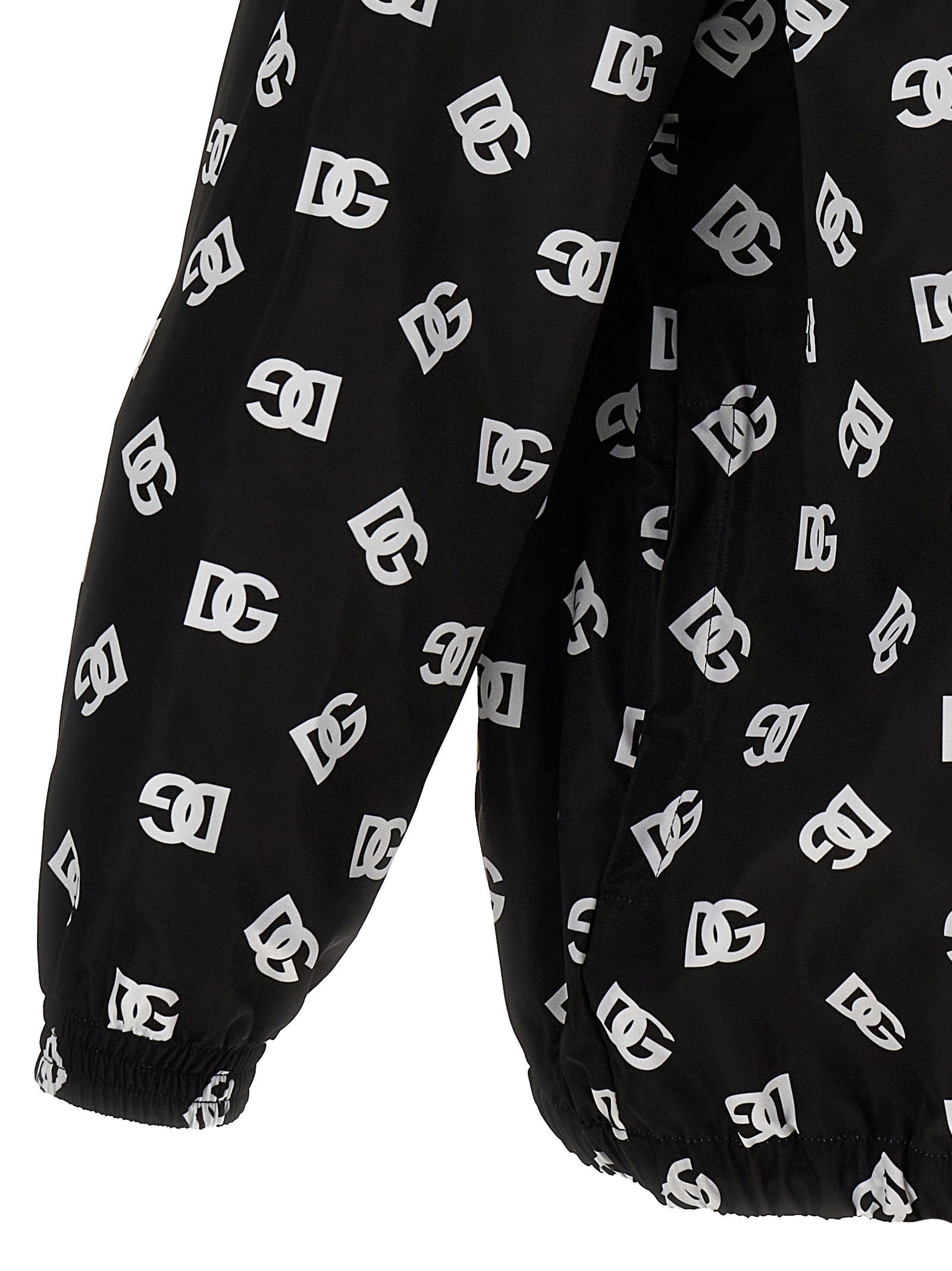 Dolce & Gabbana Men's Logo Print Hooded Jacket