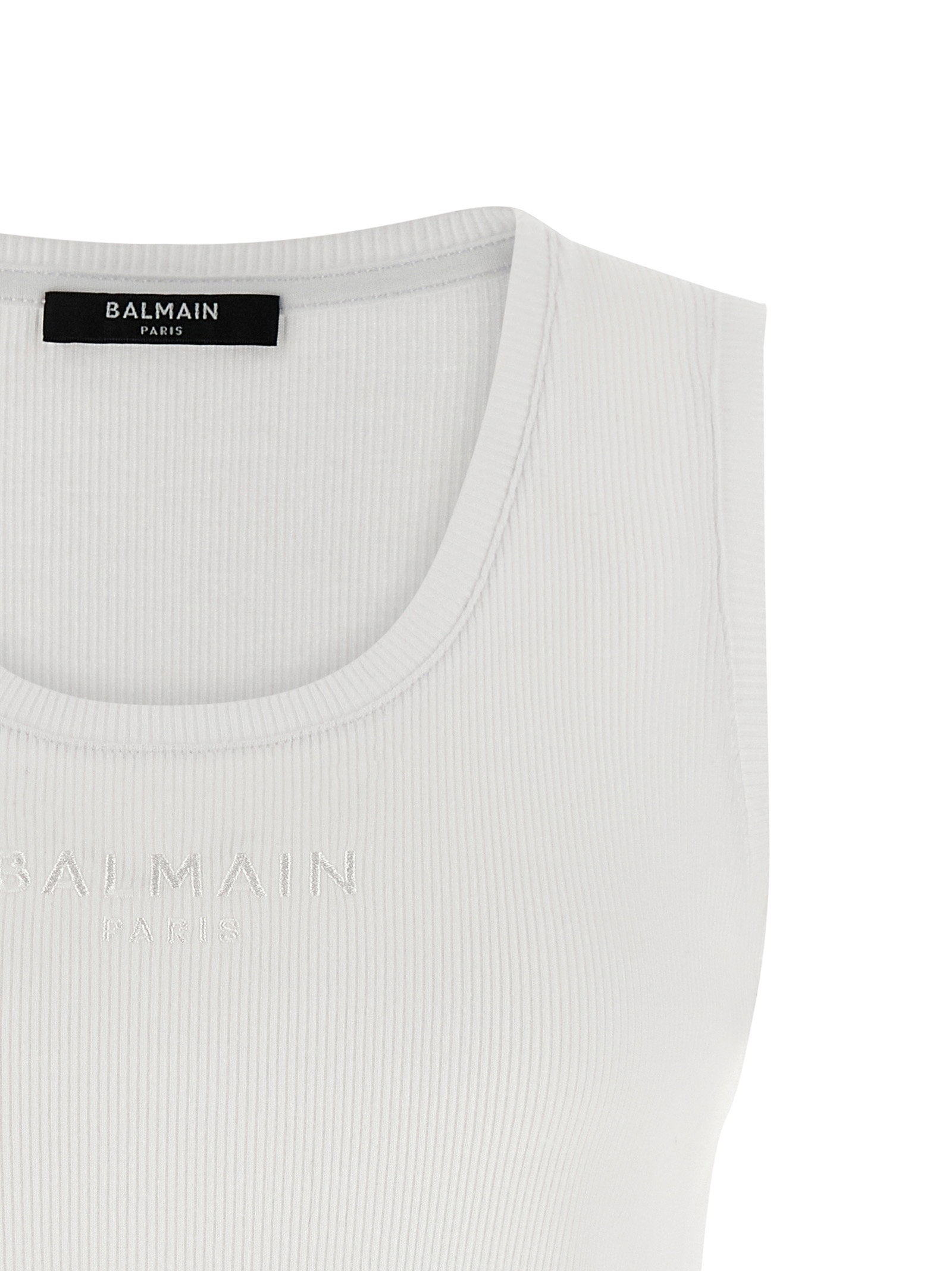 Balmain Women's Logo Embroidery Tank Top