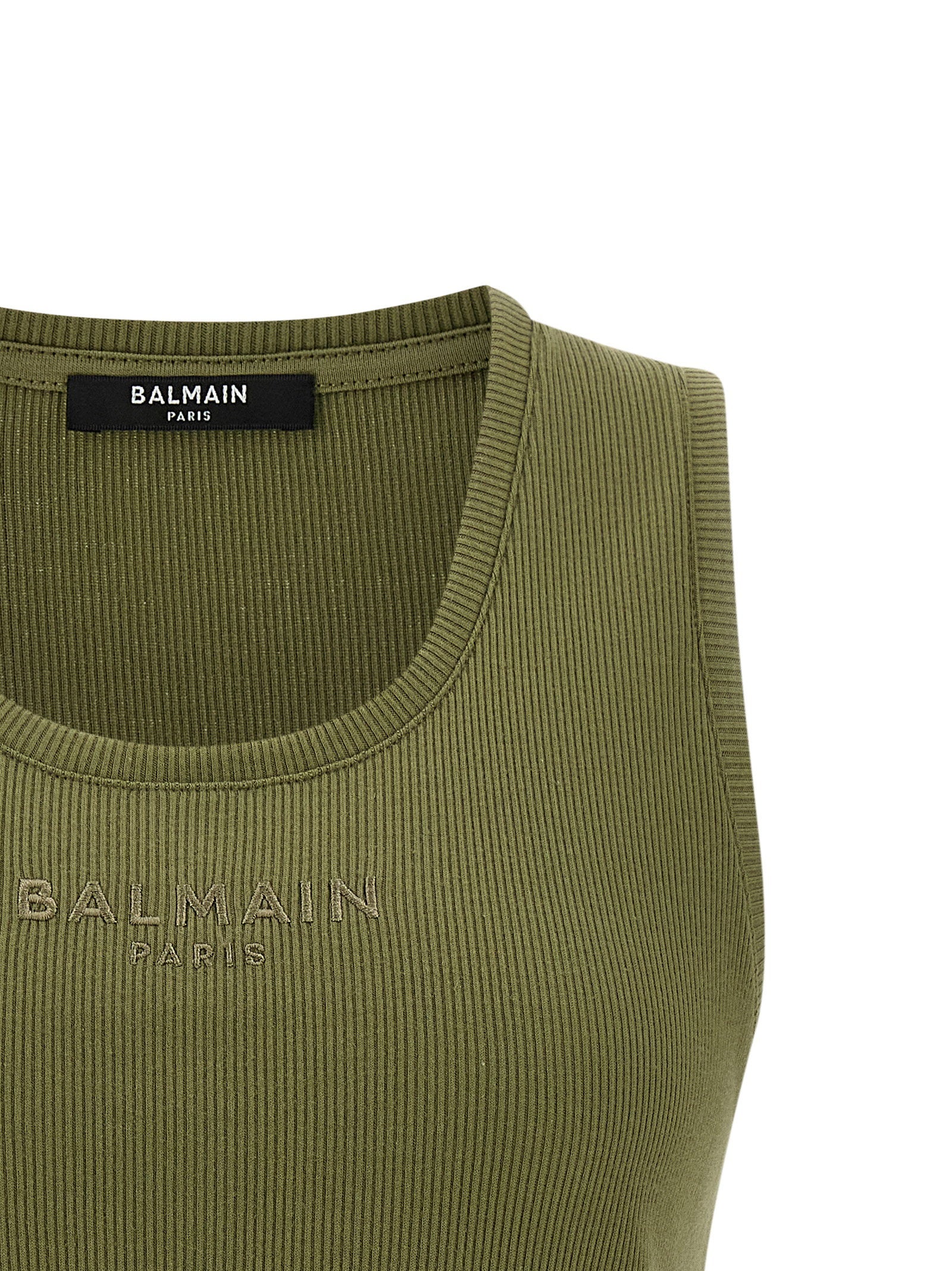 Balmain Women's Logo Embroidery Tank Top