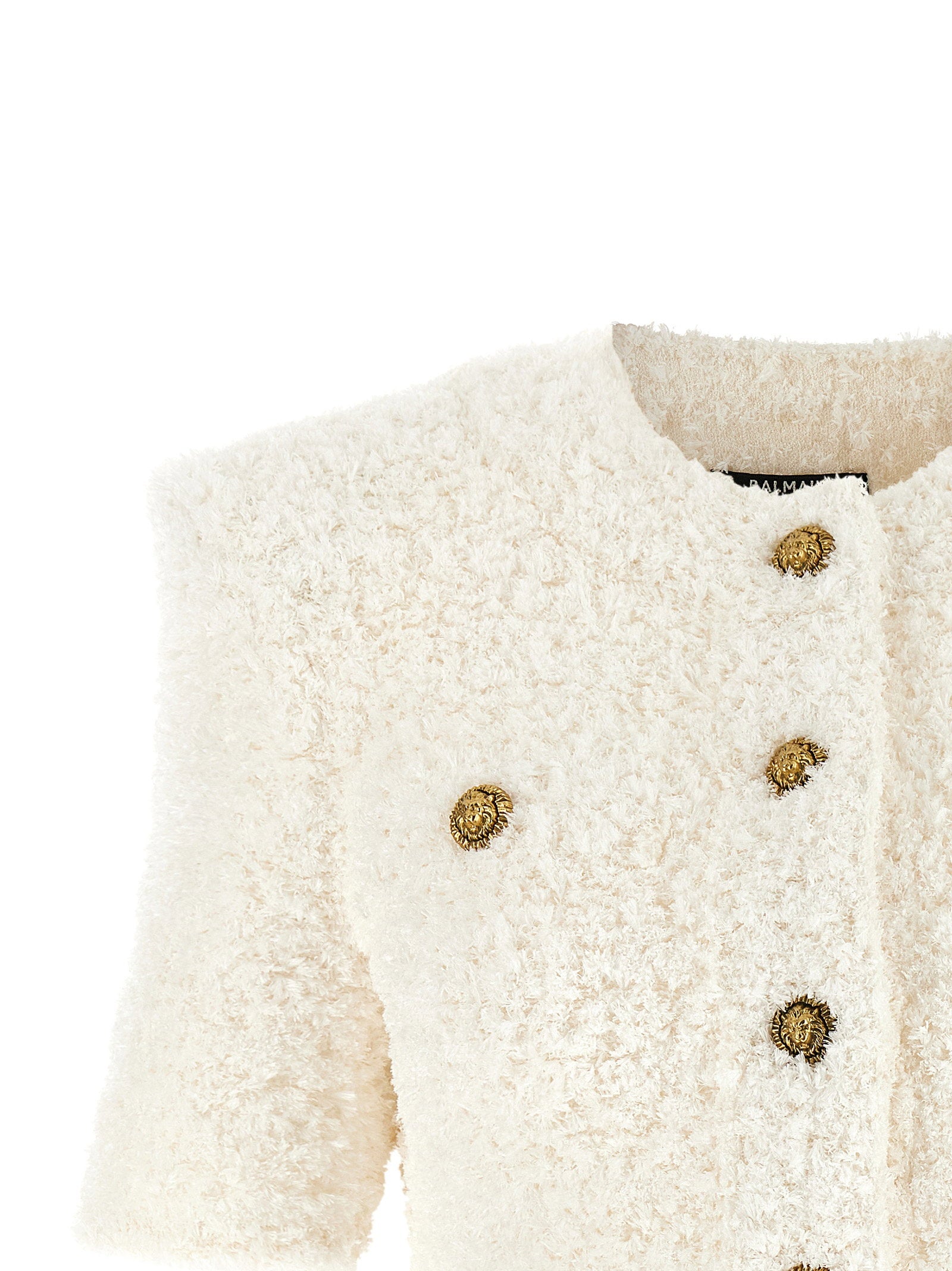 Balmain Women's Cardigan Tweed Plumetis