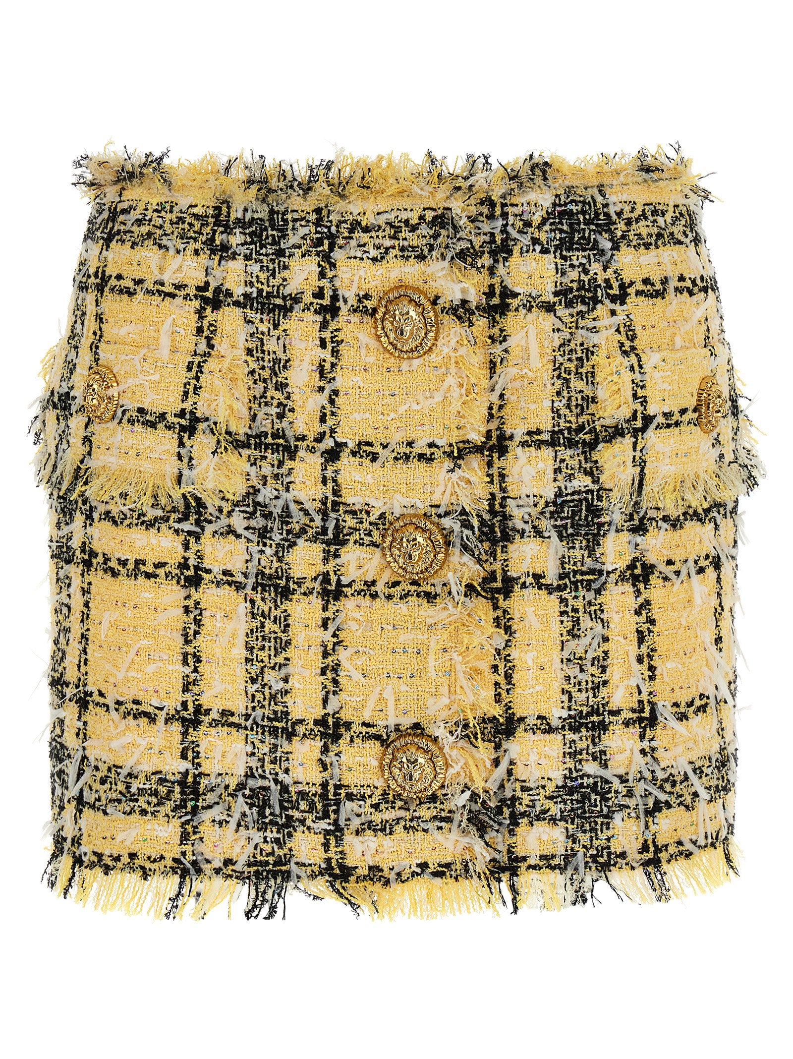 Balmain Women's Lurex Tweed Skirt