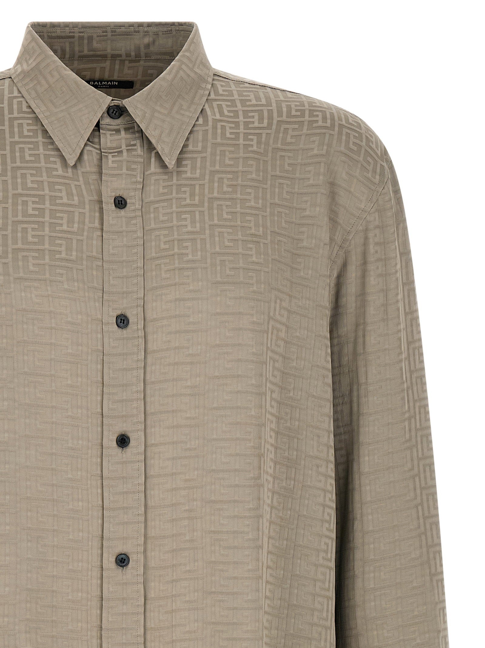 Balmain Men's Jacquard Monogram Shirt