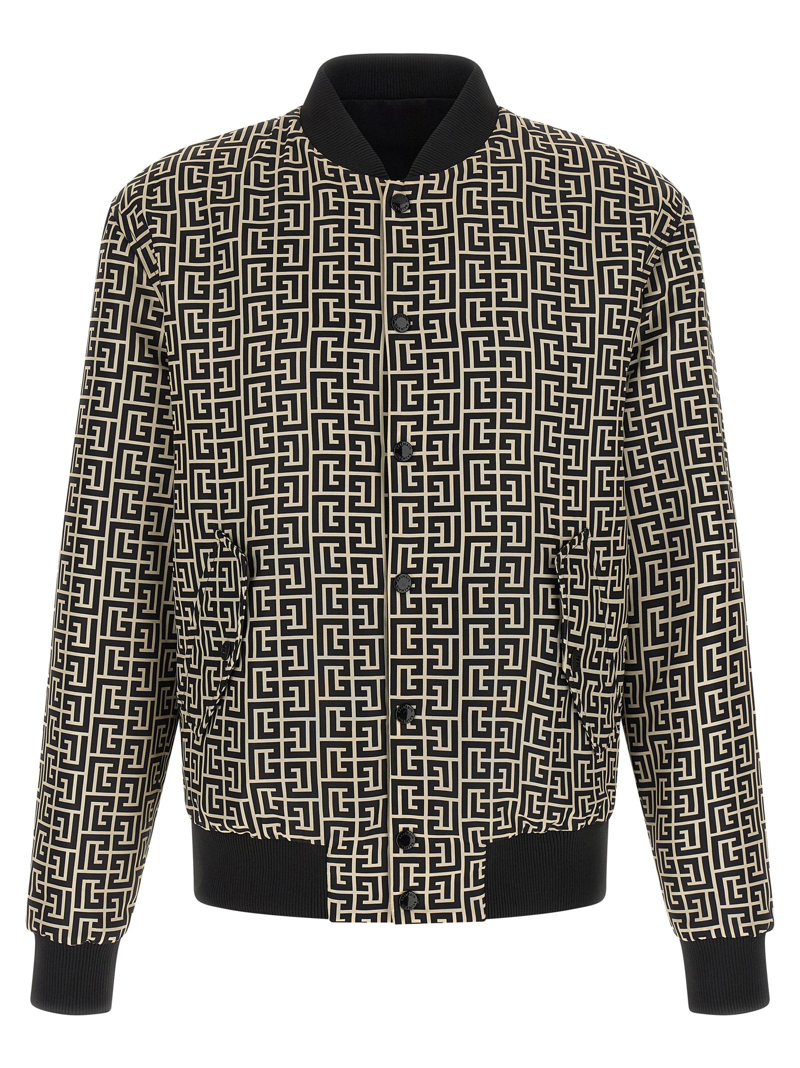 Balmain Men's Monogram Reversible Bomber Jacket