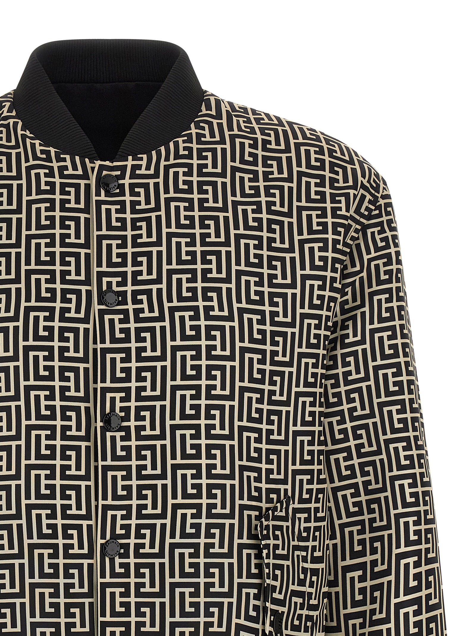 Balmain Men's Monogram Reversible Bomber Jacket