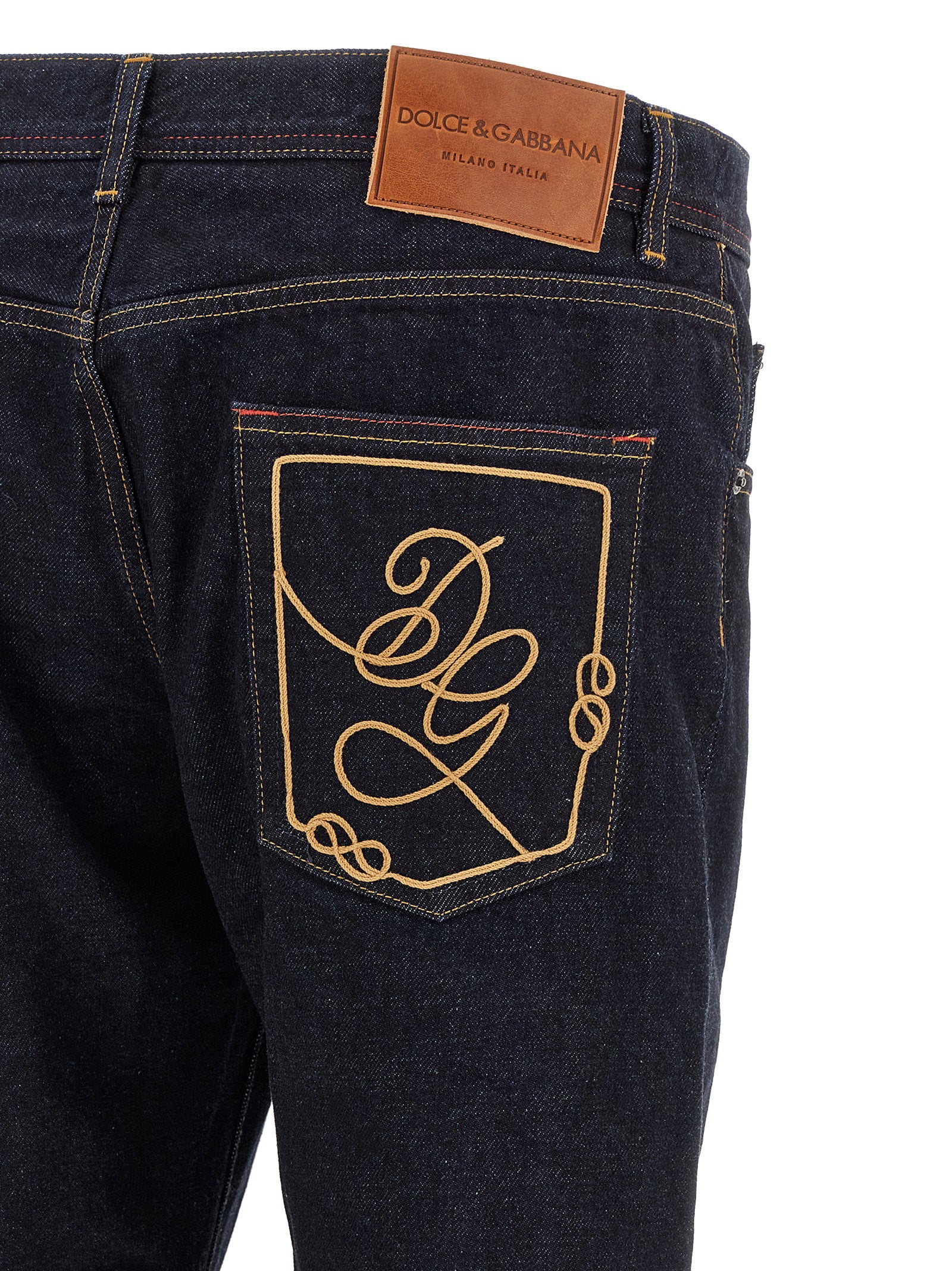 Dolce & Gabbana Men's Dg Embroidery Jeans