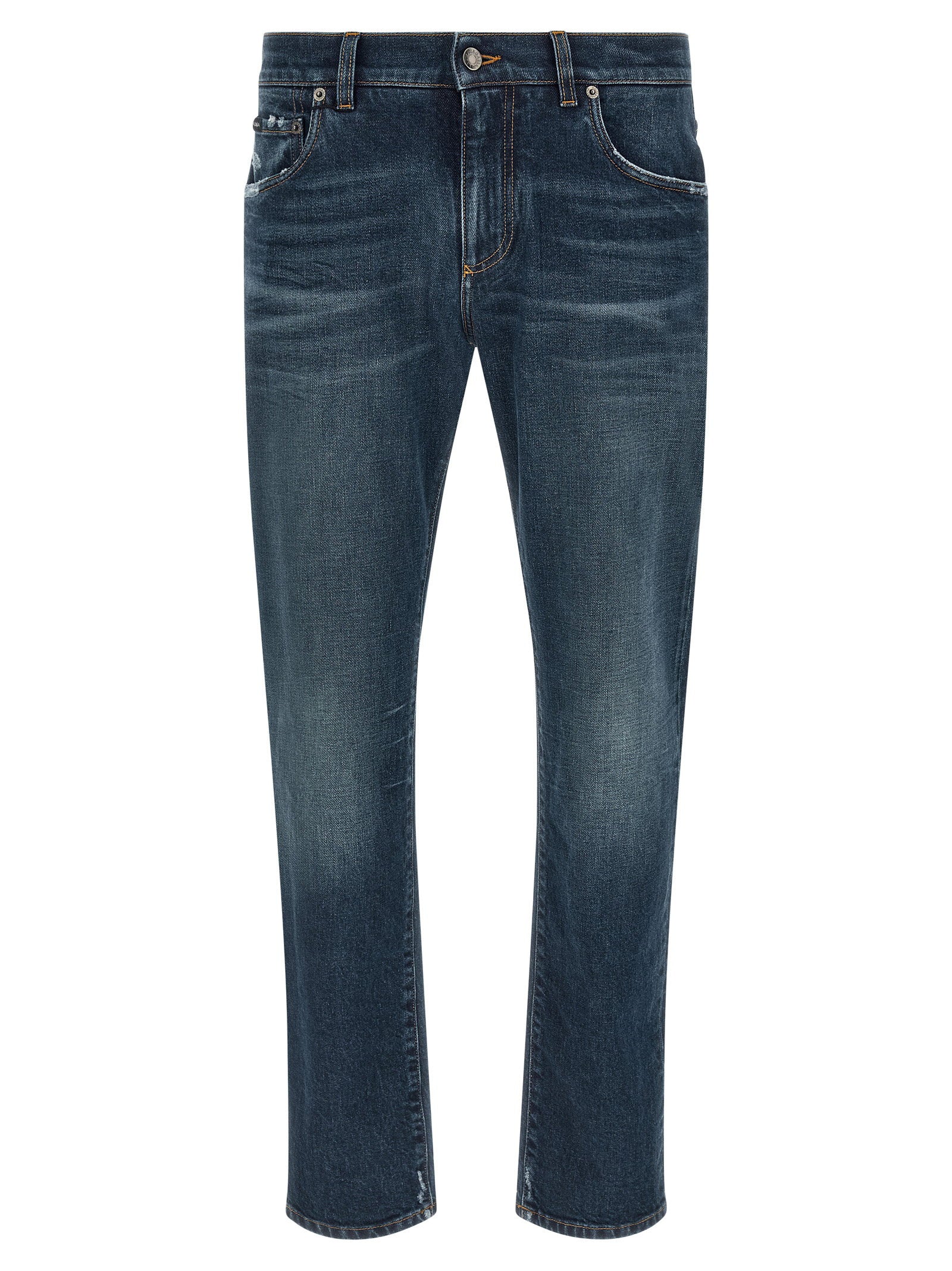 Dolce & Gabbana Men's Logo Patch Jeans