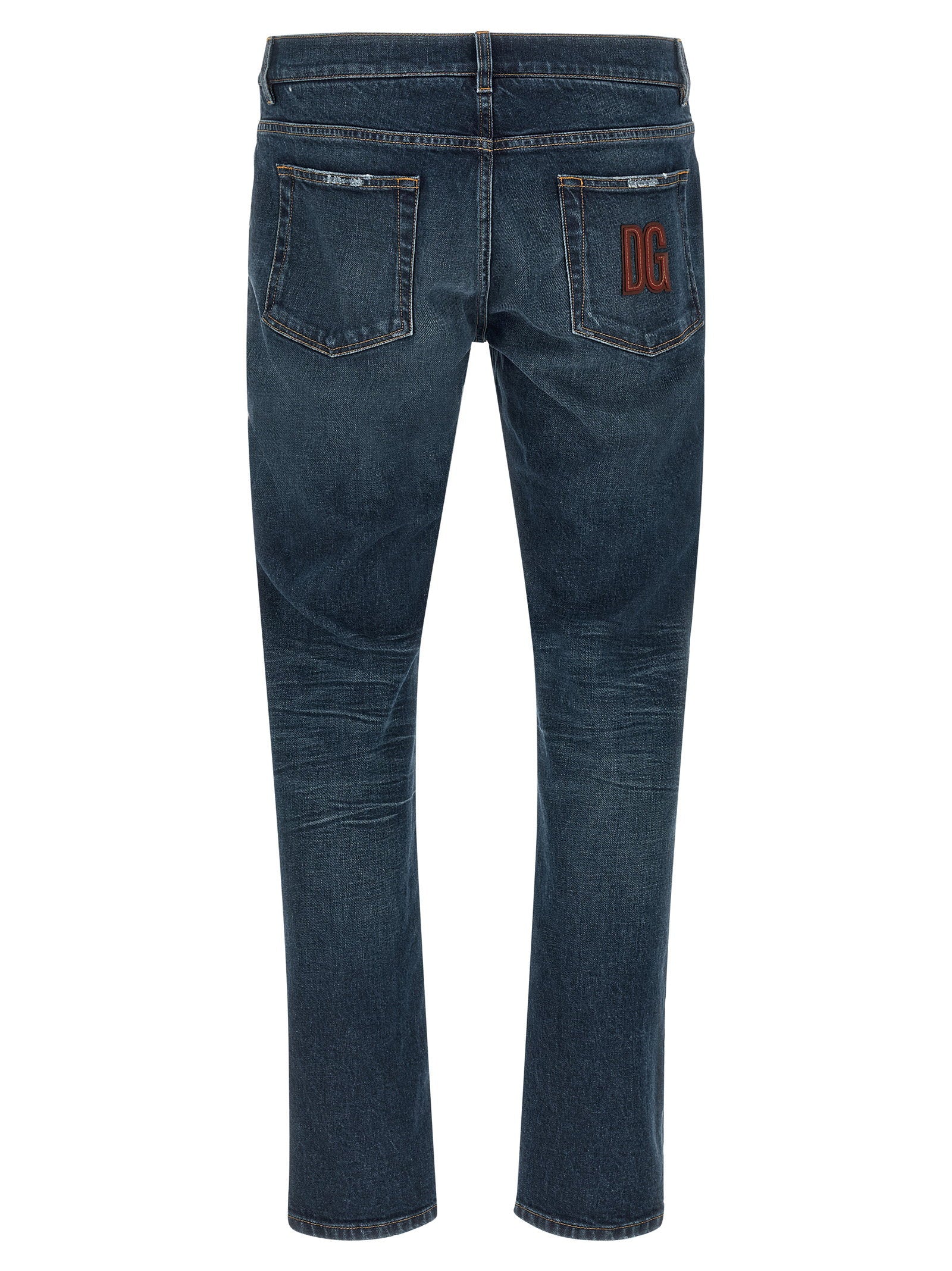 Dolce & Gabbana Men's Logo Patch Jeans