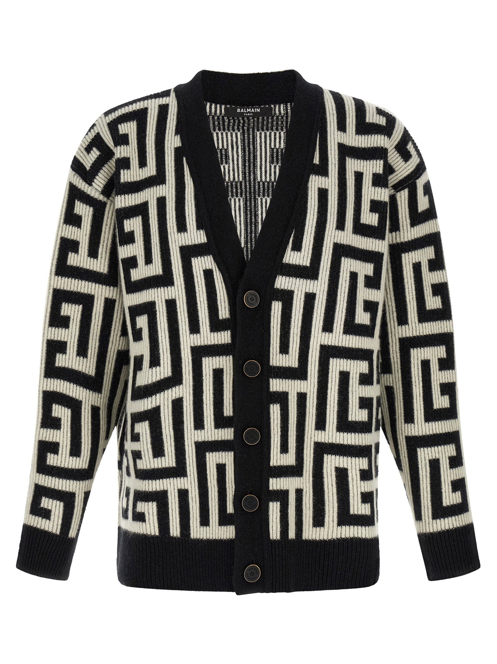 Balmain Men's Monogram Macro Cardigan
