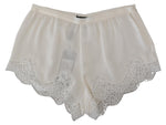 Dolce & Gabbana Elegant White Lace Lingerie Women's Shorts