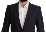 Dolce & Gabbana Elegant Navy Wool Blend Slim Men's Blazer