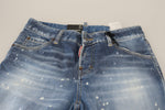 Dsquared² Chic Cropped Blue Denim - Elevate Your Casual Women's Look