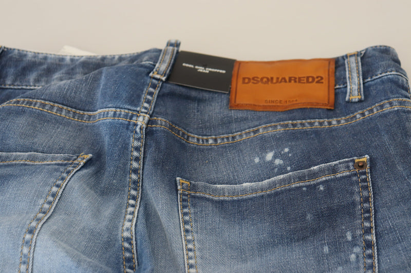 Dsquared² Chic Cropped Blue Denim - Elevate Your Casual Women's Look