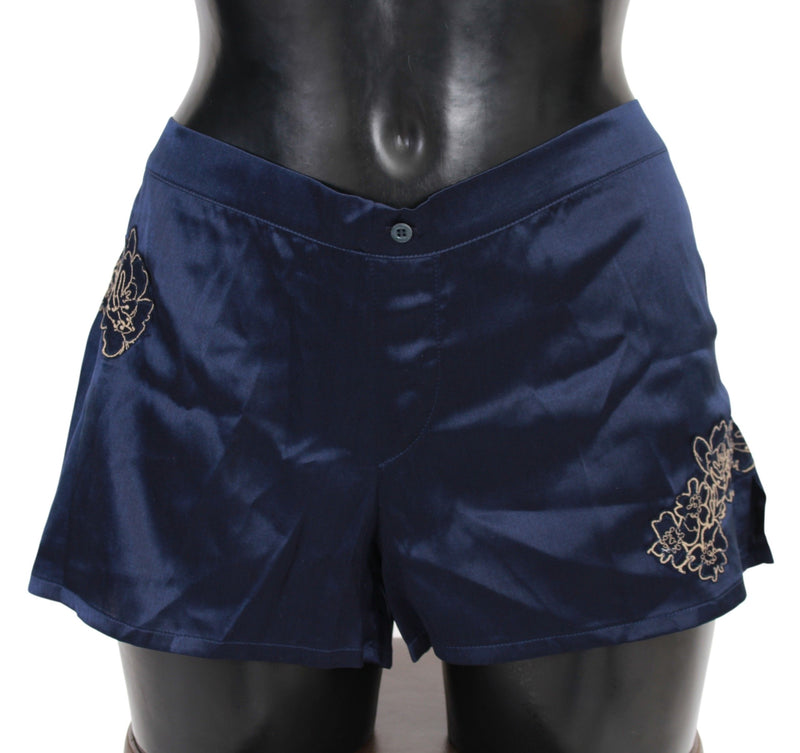 Ermanno Scervino Chic Blue Lingerie Shorts - Pure Cotton Women's Comfort