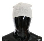 Costume National Elegant White Wool Blend Beanie Men's Hat