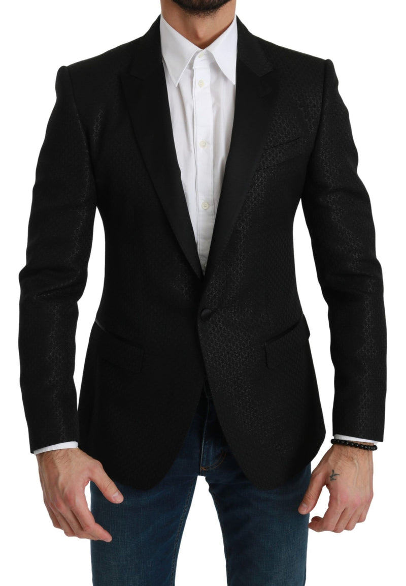 Dolce & Gabbana Slim Fit Martini Black Blazer Men's Jacket