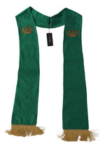 Dolce & Gabbana Elegant Green Silk Blend Men's Men's Scarf