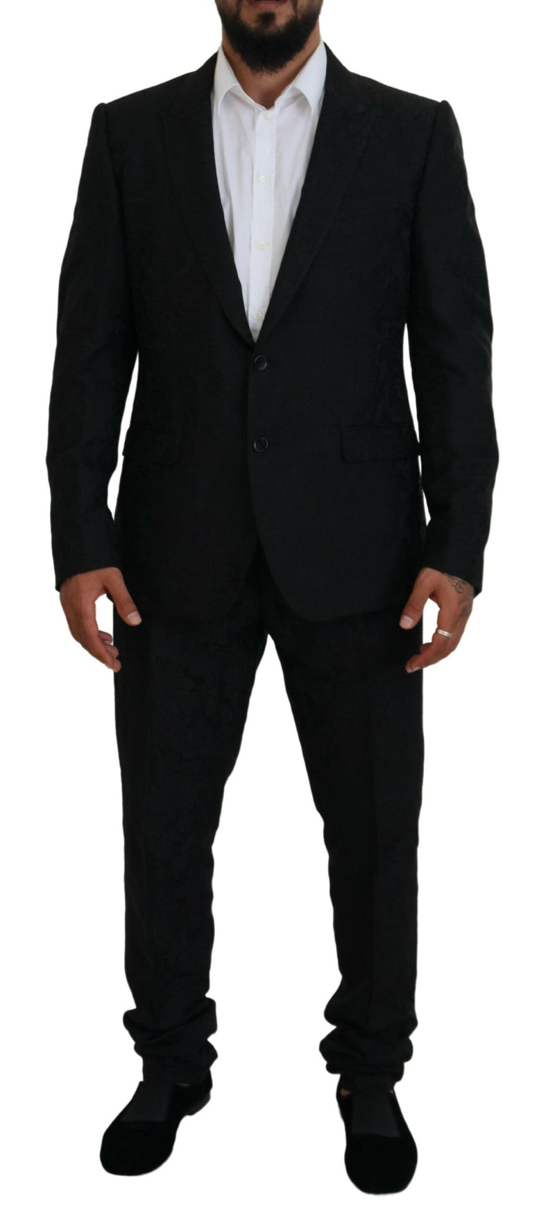 Dolce & Gabbana Black Martini Slim Fit Designer Men's Suit