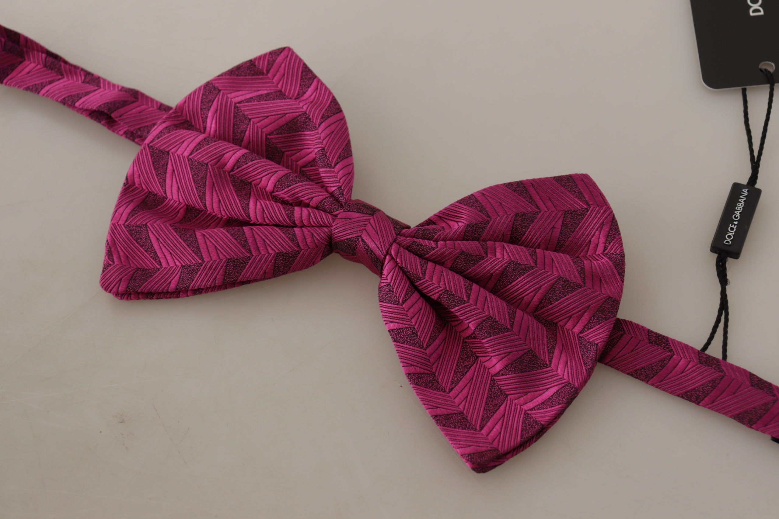 Dolce & Gabbana Elegant Pink Silk Bow Men's Tie