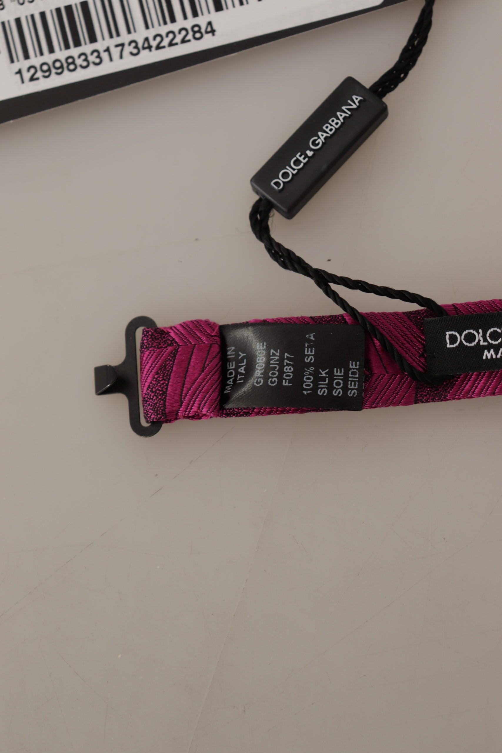 Dolce & Gabbana Elegant Pink Silk Bow Men's Tie