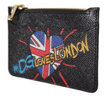 Dolce & Gabbana Elegant Leather Coin Wallet with Zip Women's Closure