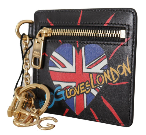 Dolce & Gabbana Elegant Leather Coin Wallet With Women's Keyring