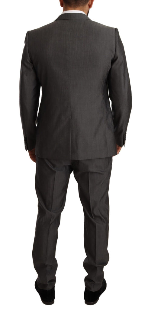 Dolce & Gabbana Elegant Martini Slim-Fit Wool Silk Men's Suit