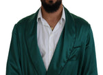 Dolce & Gabbana Elegant Silk Robe in Lush Men's Green
