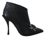 Dolce & Gabbana Elegant Black Quilted Leather Women's Booties