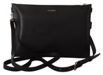 Dolce & Gabbana Elegant Black Leather Sling Shoulder Men's Bag